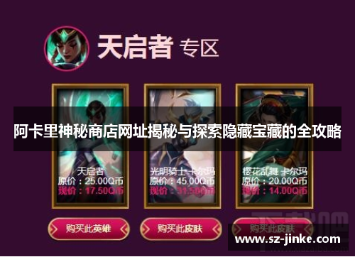 阿卡里神秘商店网址揭秘与探索隐藏宝藏的全攻略